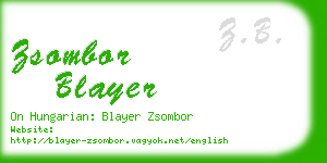 zsombor blayer business card